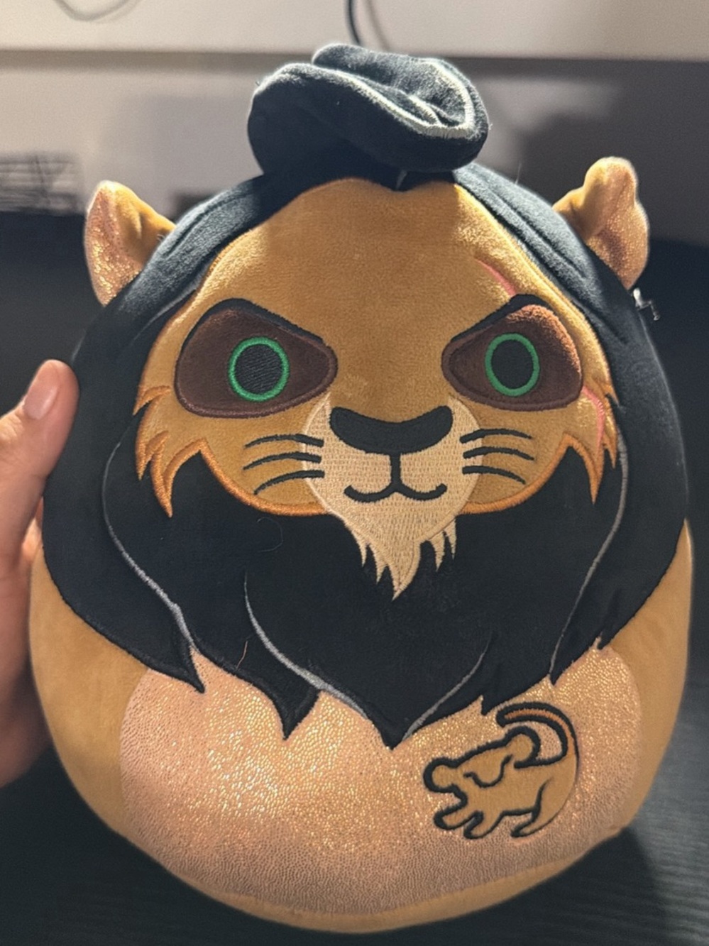 Disney Plush Scar Cat Toy - Gold, Black, Green